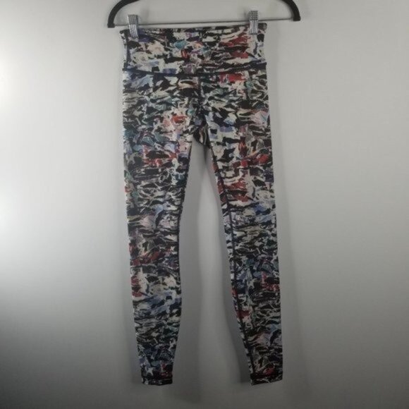 Lululemon Wunder Under LR Tight 28" Leggings Size 4 Culture Clash Multi Black - Picture 5 of 9